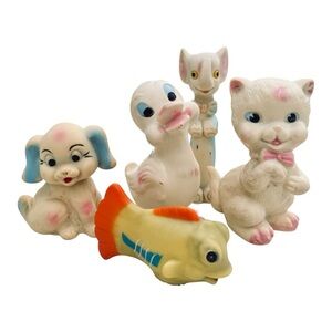 VTG 1960’s Rubber Squeaky Toys Lot